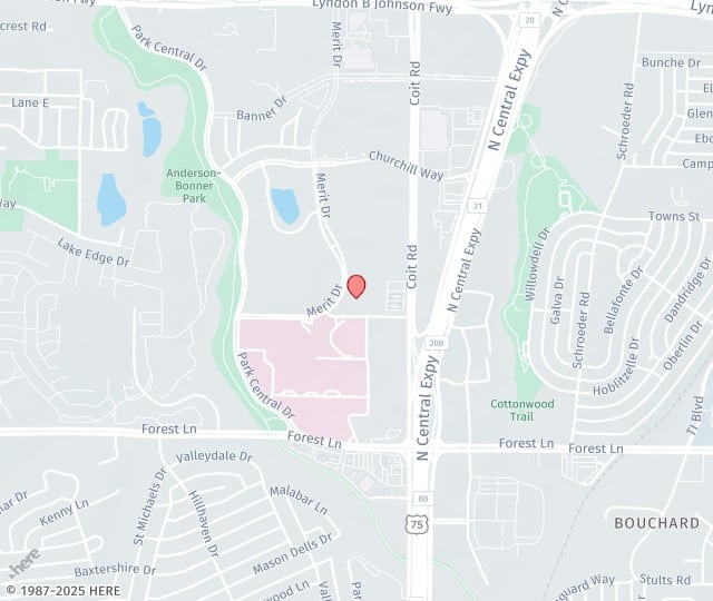 Location Map: 12222 Merit Drive, Suite 1420 Dallas, Texas 75251